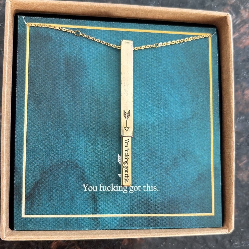 “You F*@!”ing Got This” Secret Message Necklace